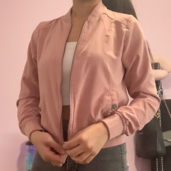 Light Pink Bomber Jacket - Picture 2 of 4
